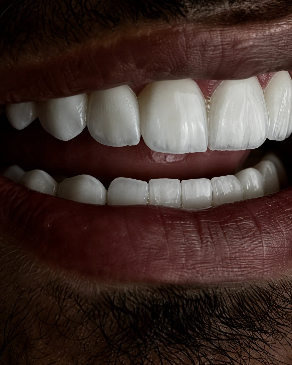 Detalhe de dentes e sorriso do acervo da Clínica Holly